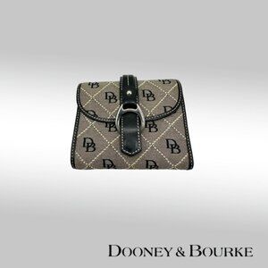 Dooney & Bourke Monogram Tri-Fold Wallet – Gray with Black Monogram